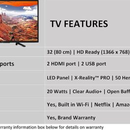 Sony Bravia 80 cm (32 inches) HD Ready Smart LED TV (Black)